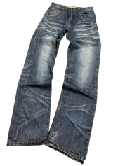 Washed Straight-Fit Jeans (XS-S)
