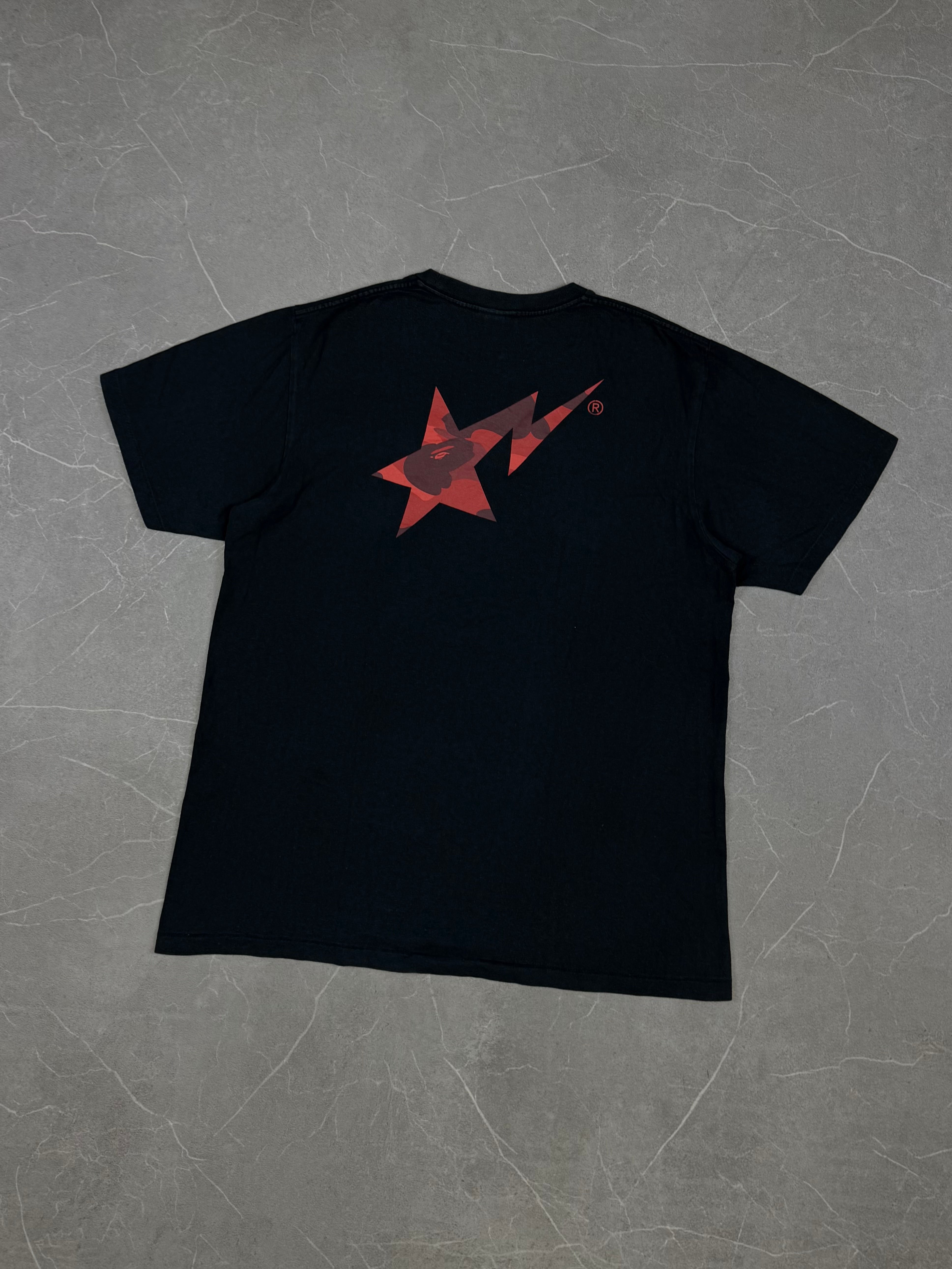 Bape Red Camo Bape Star Logo T-Shirt (L)