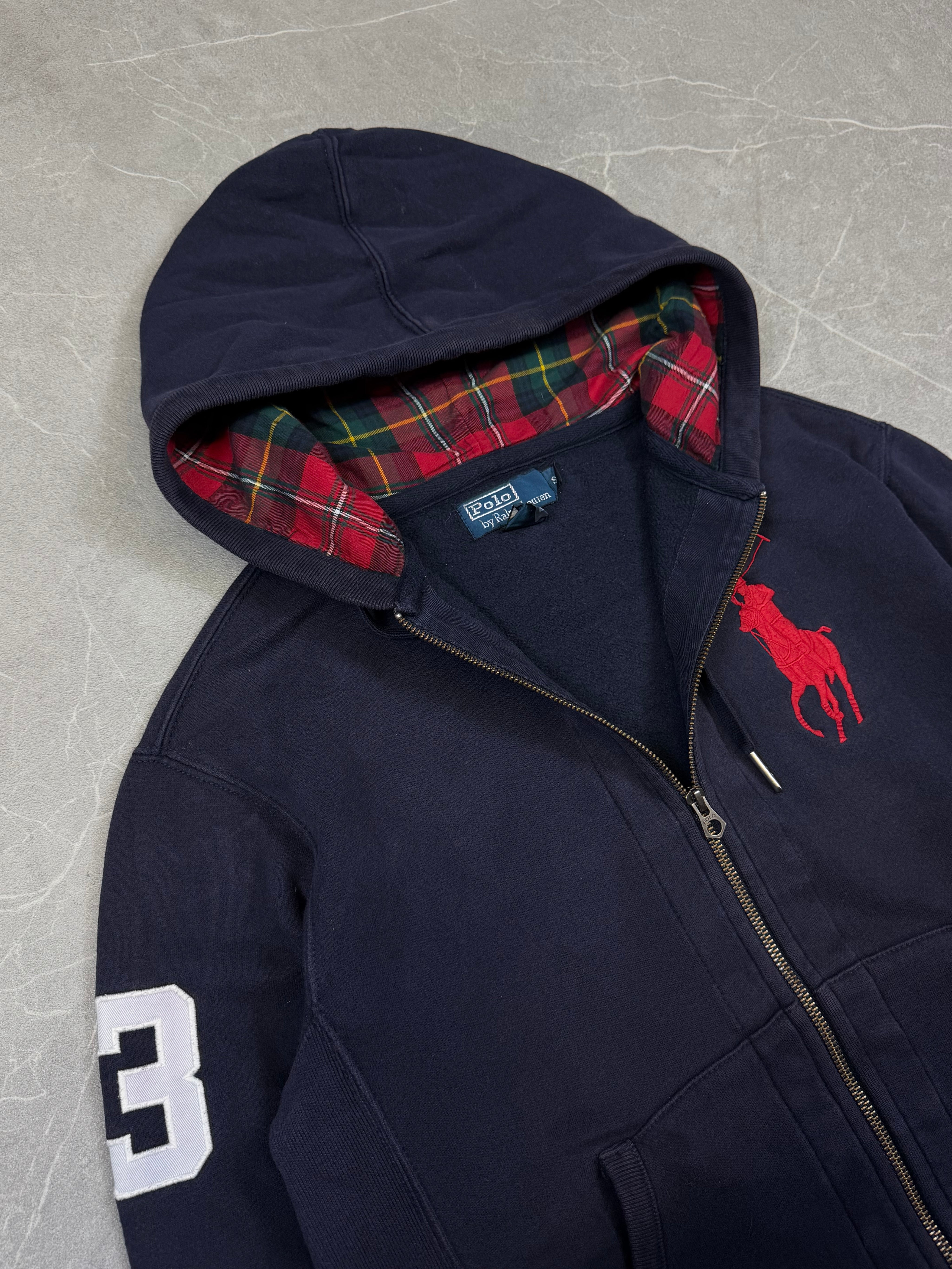 Ralph Lauren Big Pony checked Hood Zipper (XS-S)