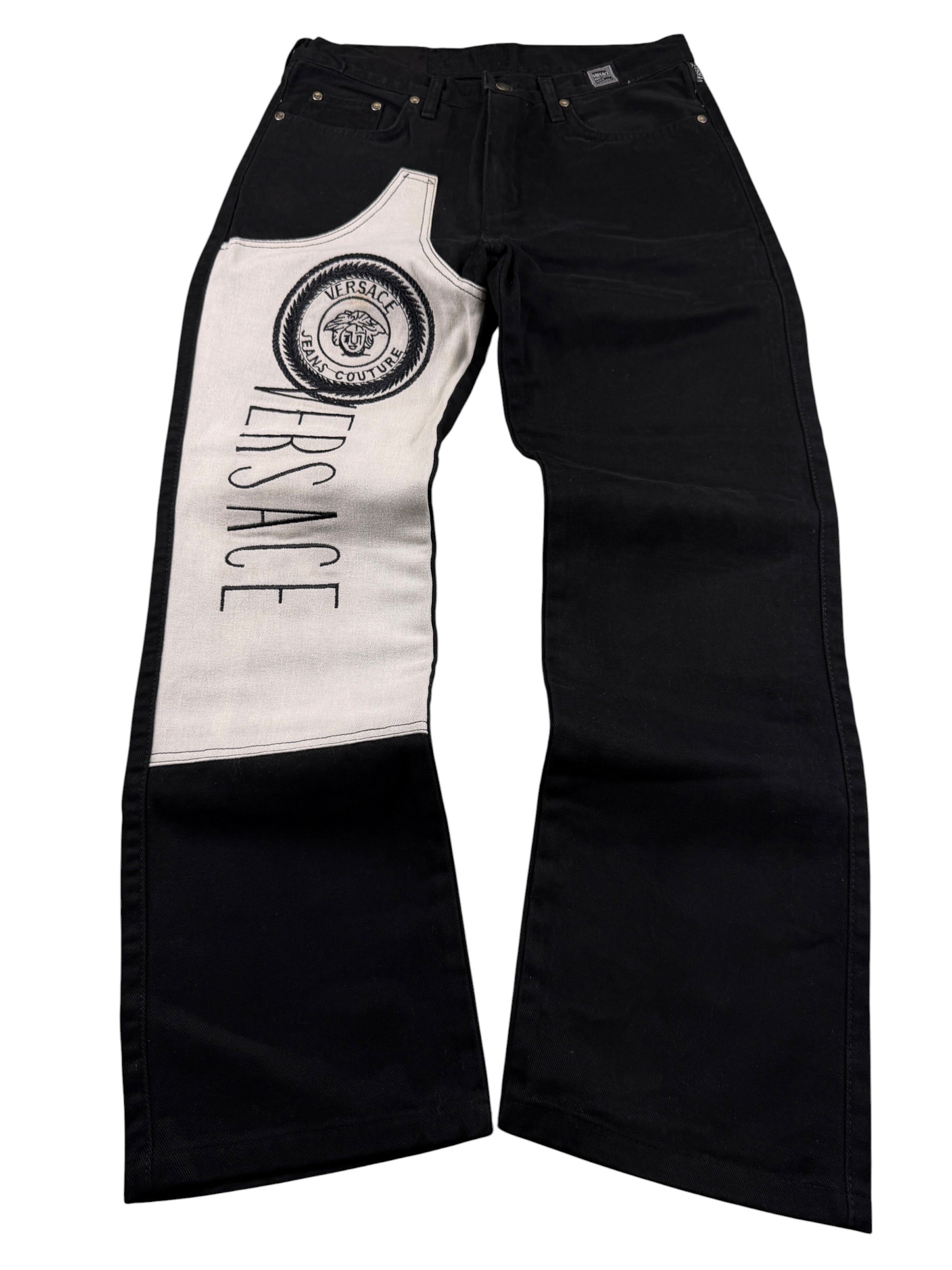 Versace vintage Big Logo Straight Jeans (XS)