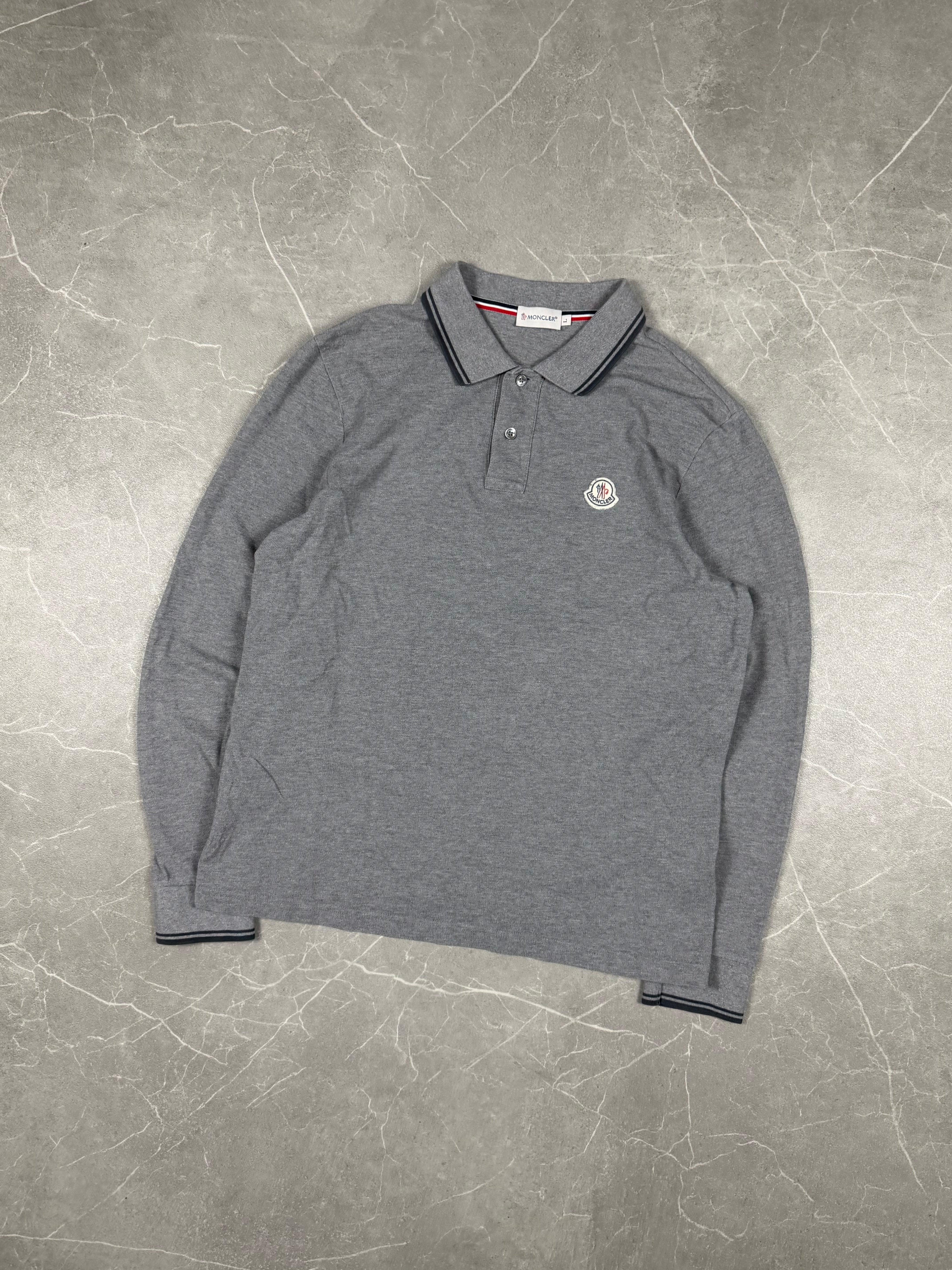 Moncler Slim Fit Longsleeve Poloshirt (M-L)