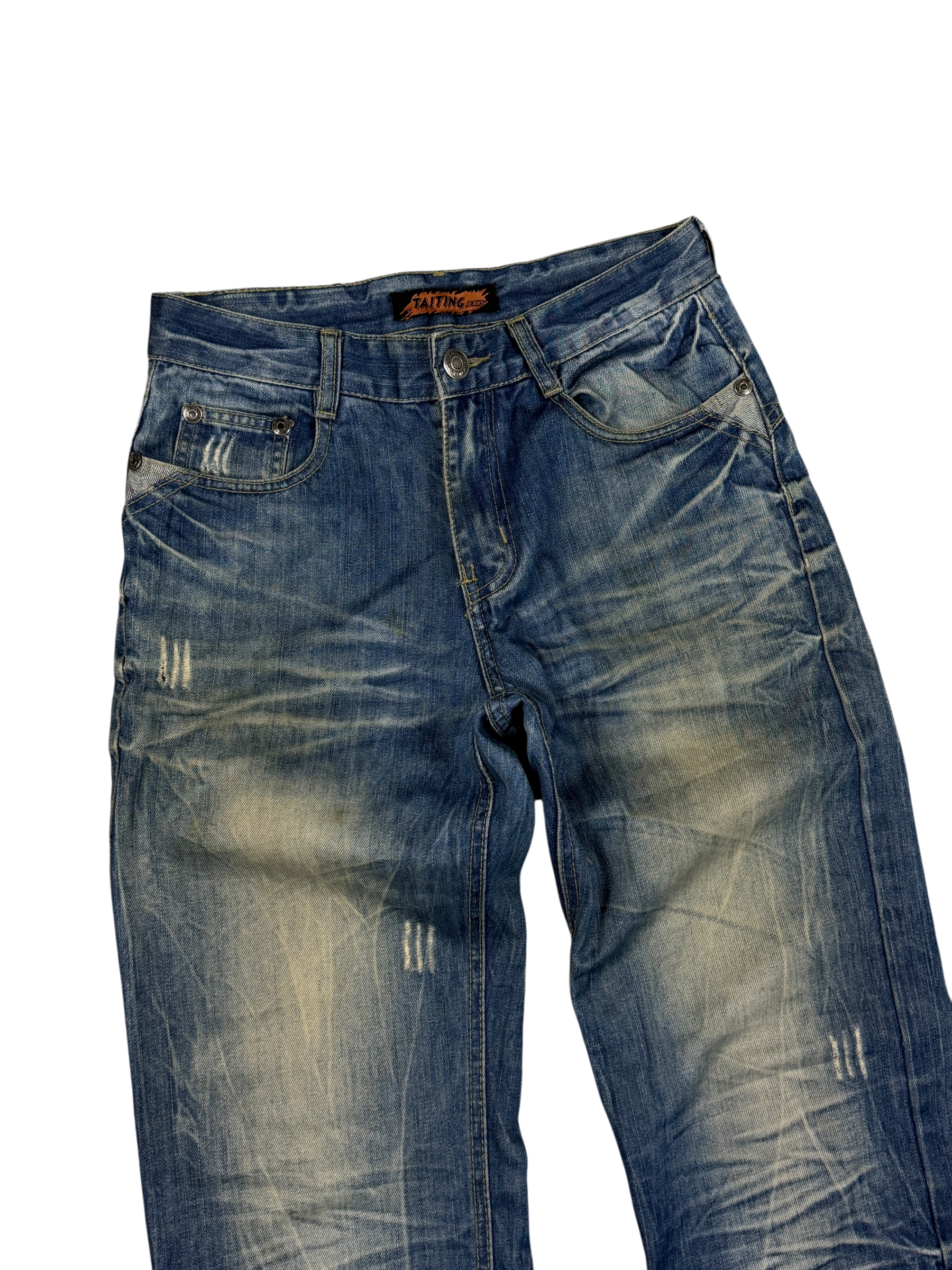 Crazy washed straight Jeans (S)