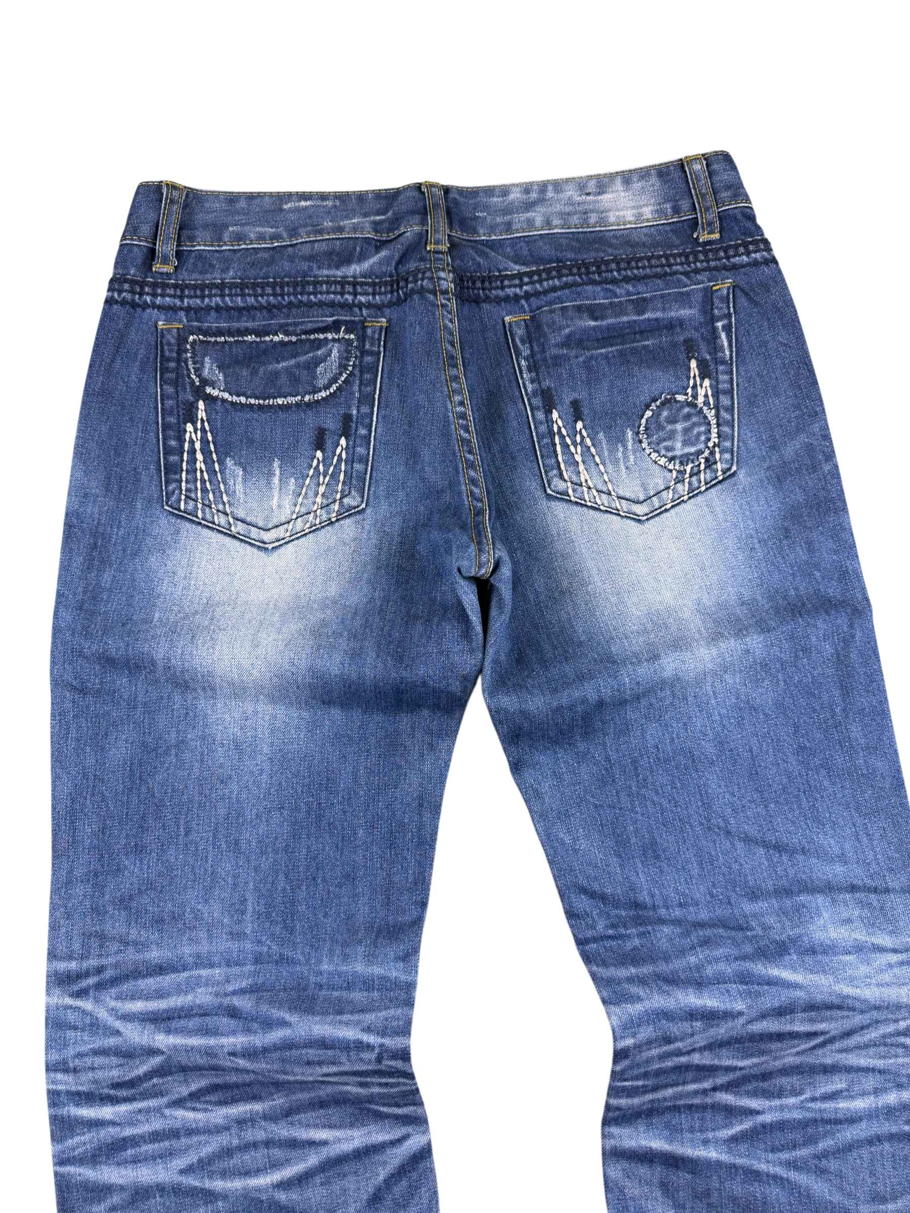 Crazy washed Straight Jeans (S)