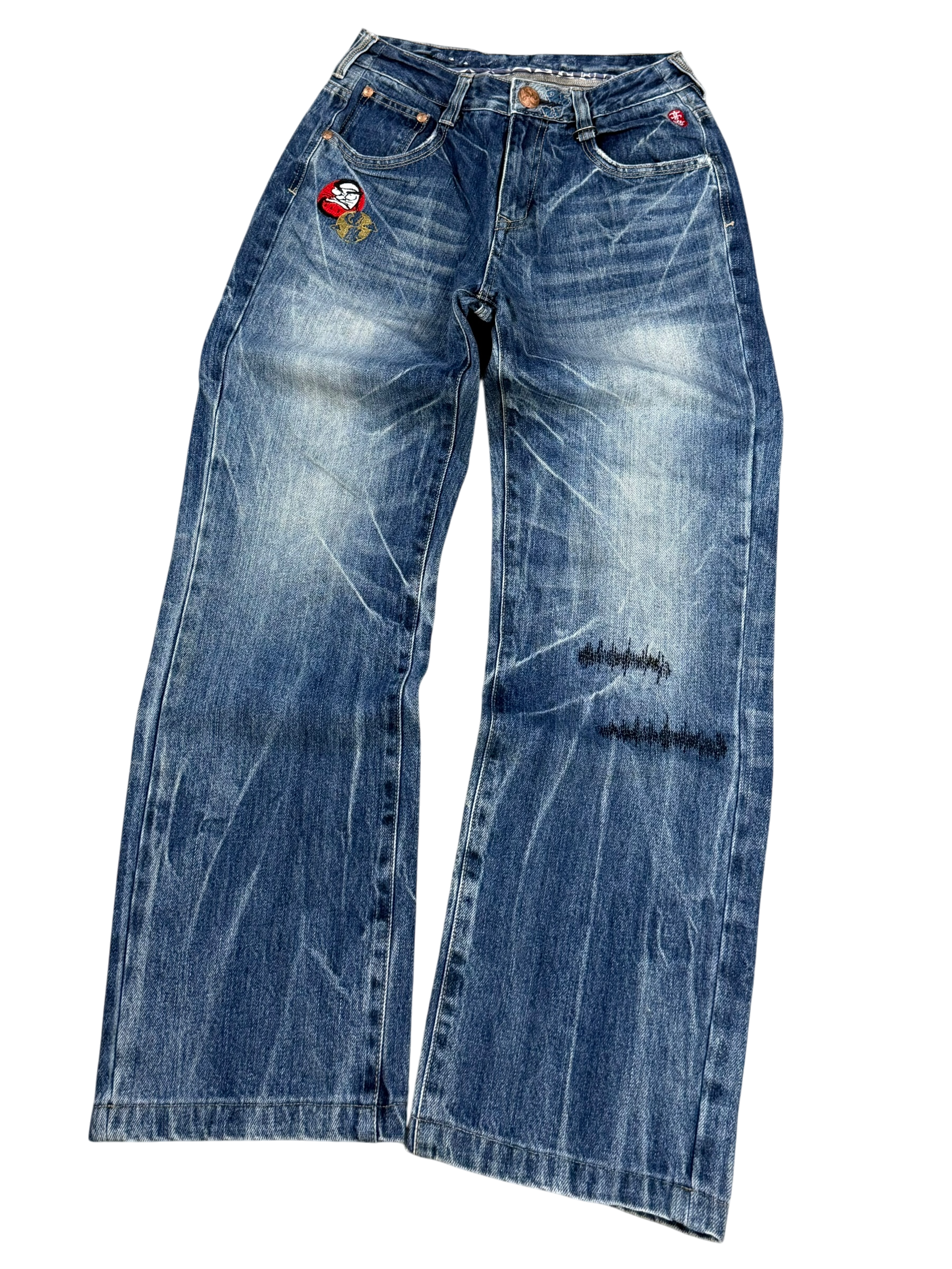 Washed Straightfit Jeans (XXS-XS)