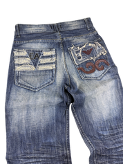 Armani crazy washed Big Logo Bootcut Jeans (XS-S)