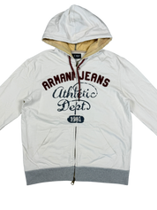 Armani Vintage Big Logo Zip Hoodie (M)