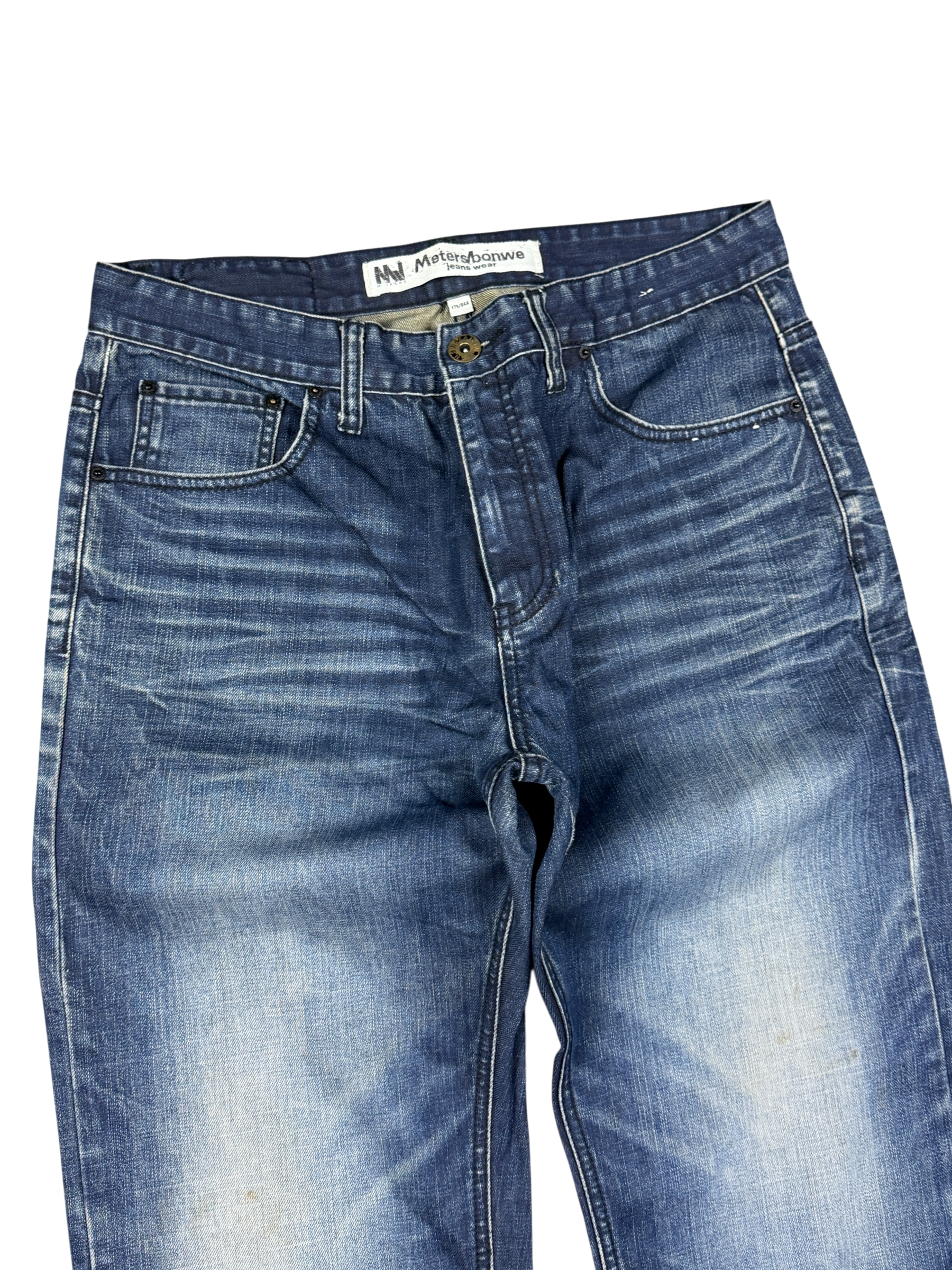 Vintage Washed Baggy/Bootcut Jeans (S)