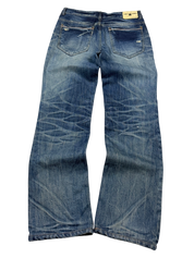 Crazy hard washed Straight Jeans (S)