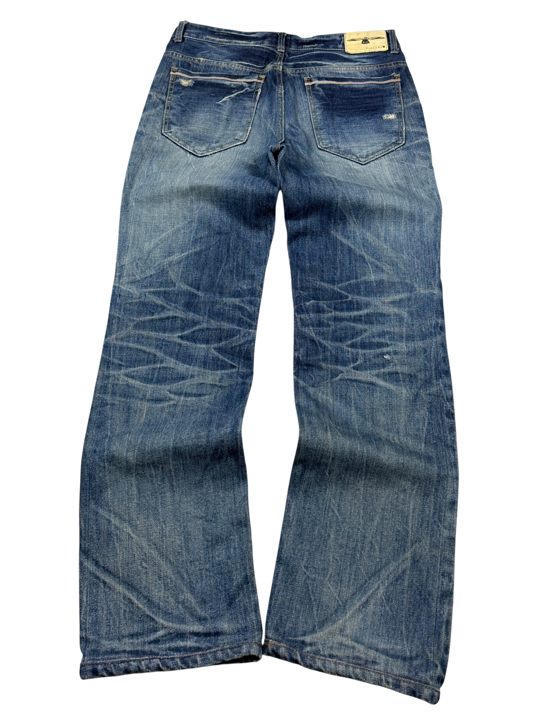 Crazy hard washed Straight Jeans (S)