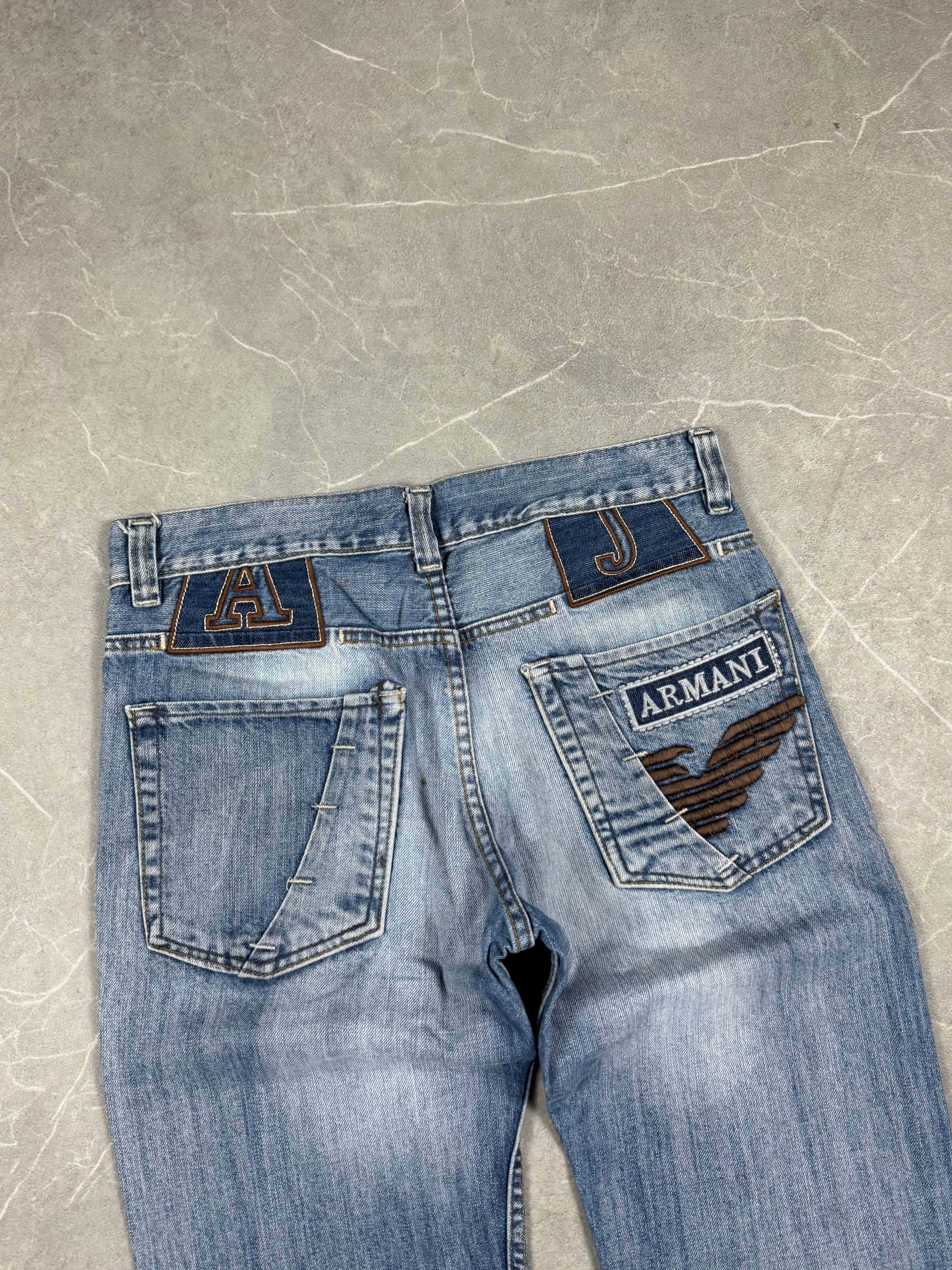 Armani Big Logo Straight Jeans (XS)
