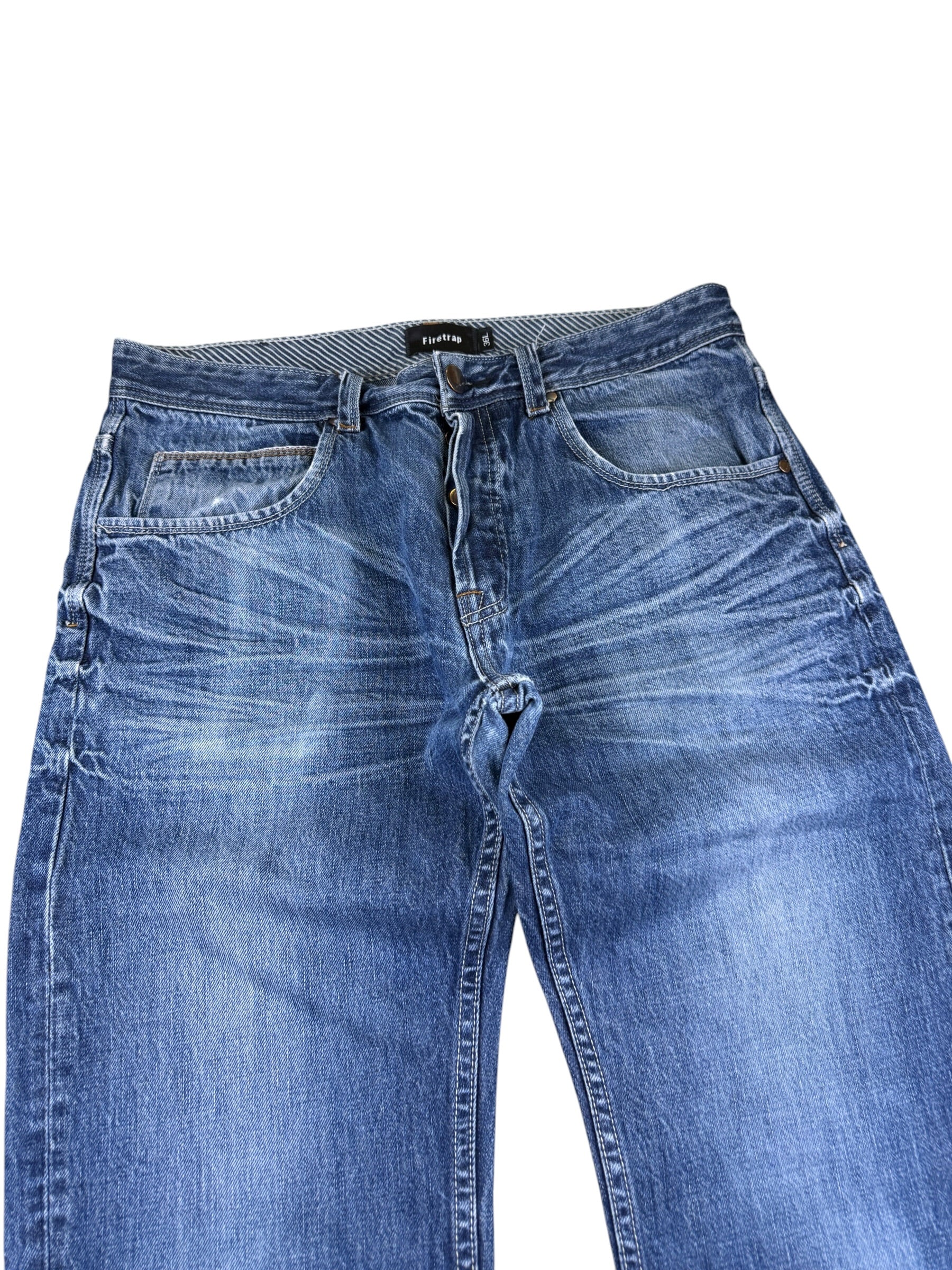 Crazy washed Straight Jeans (L)
