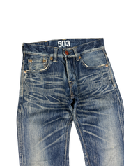 Crazy Washed Straight Jeans (XS)